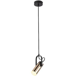 RABALUX RIIPPUVALAISIN RAVEN 15 CM MUSTA/KULTA