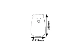 RABALUX BALO LED LASTEN YÖVALAISIN 11CM NALLE KOSKETUSKYTKIN
