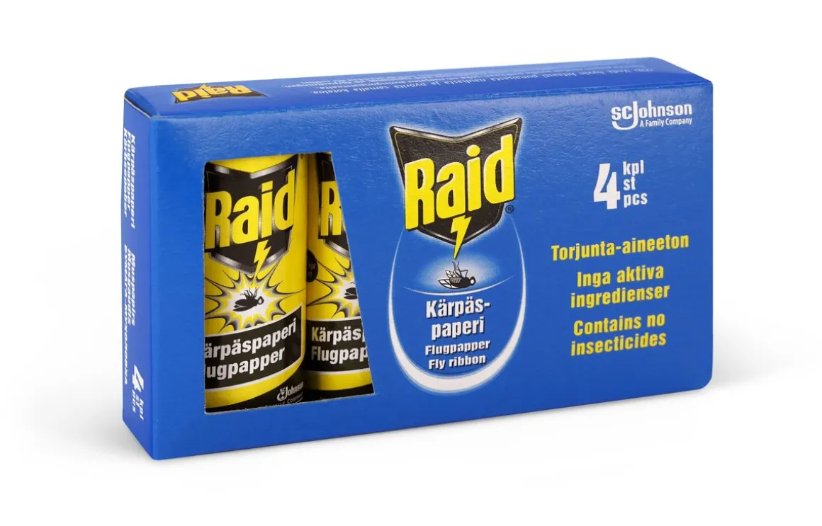 RAID KÄRPÄSPAPERI / FLUGPAPPER 4KPL 4 KPL