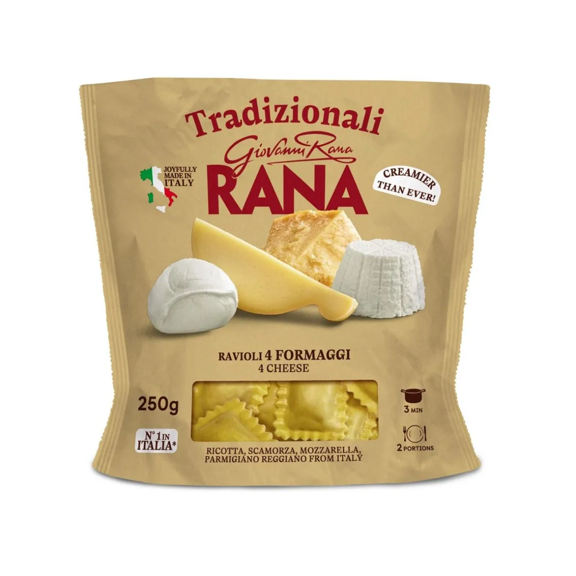 RANA RAVIOLI 4-JUUSTOA TUOREPASTA 250 G