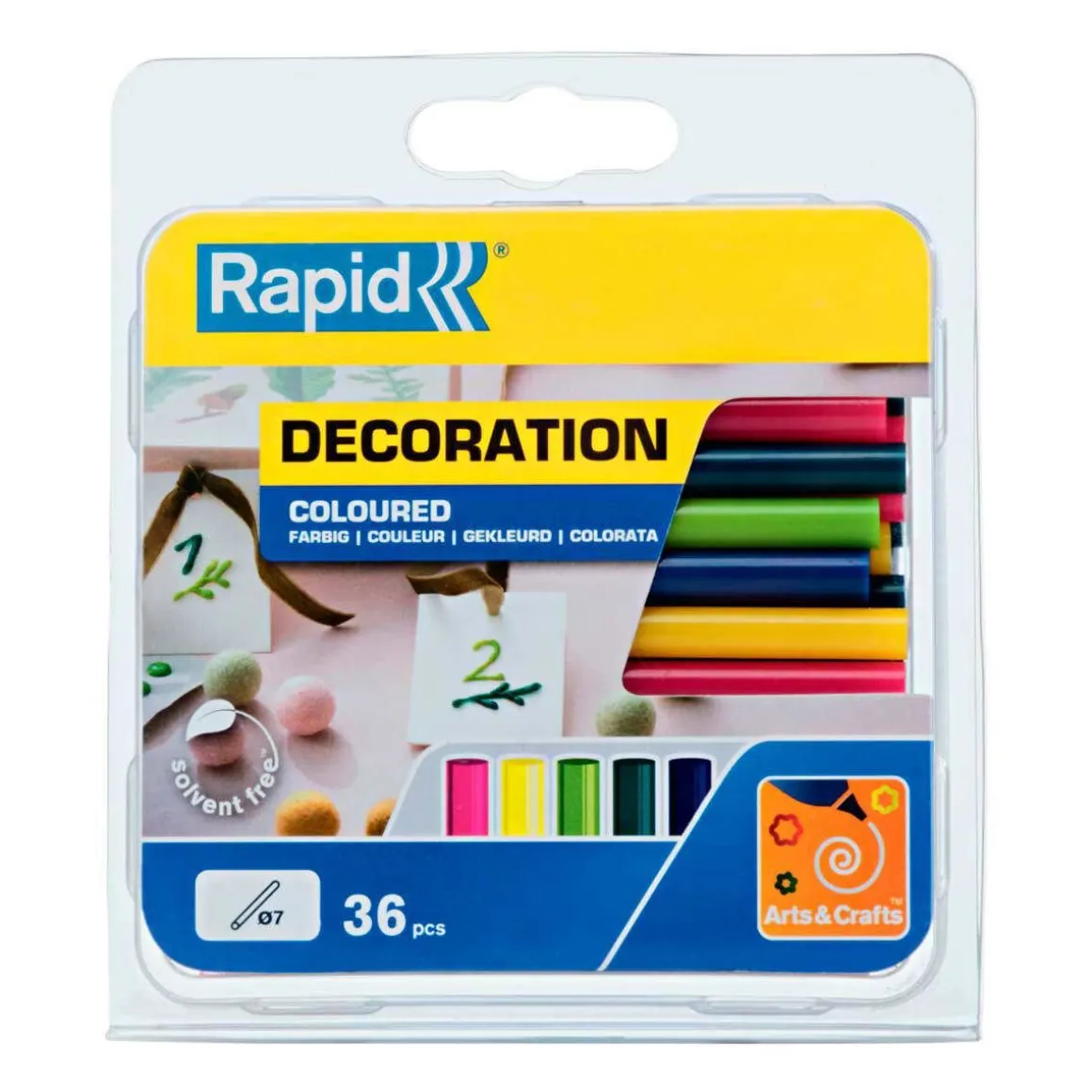 RAPID-TOOLS KUUMALIIMA 7MM VÄRIKÄS 36KPL TRENDY