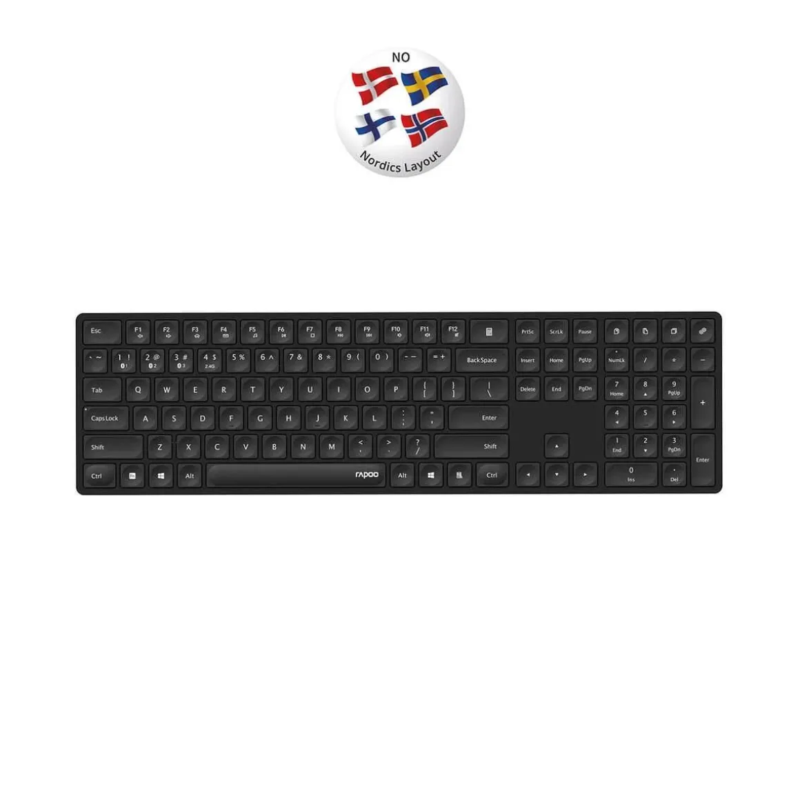 RAPOO NÄPPÄIMISTÖ E8020M LANGATON MULTI-MODE ULTRA-SLIM
