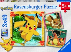 RAVENSBURGER PALAPELI  3X49P PIKACHU, CHARIZARD AND EEVEE!