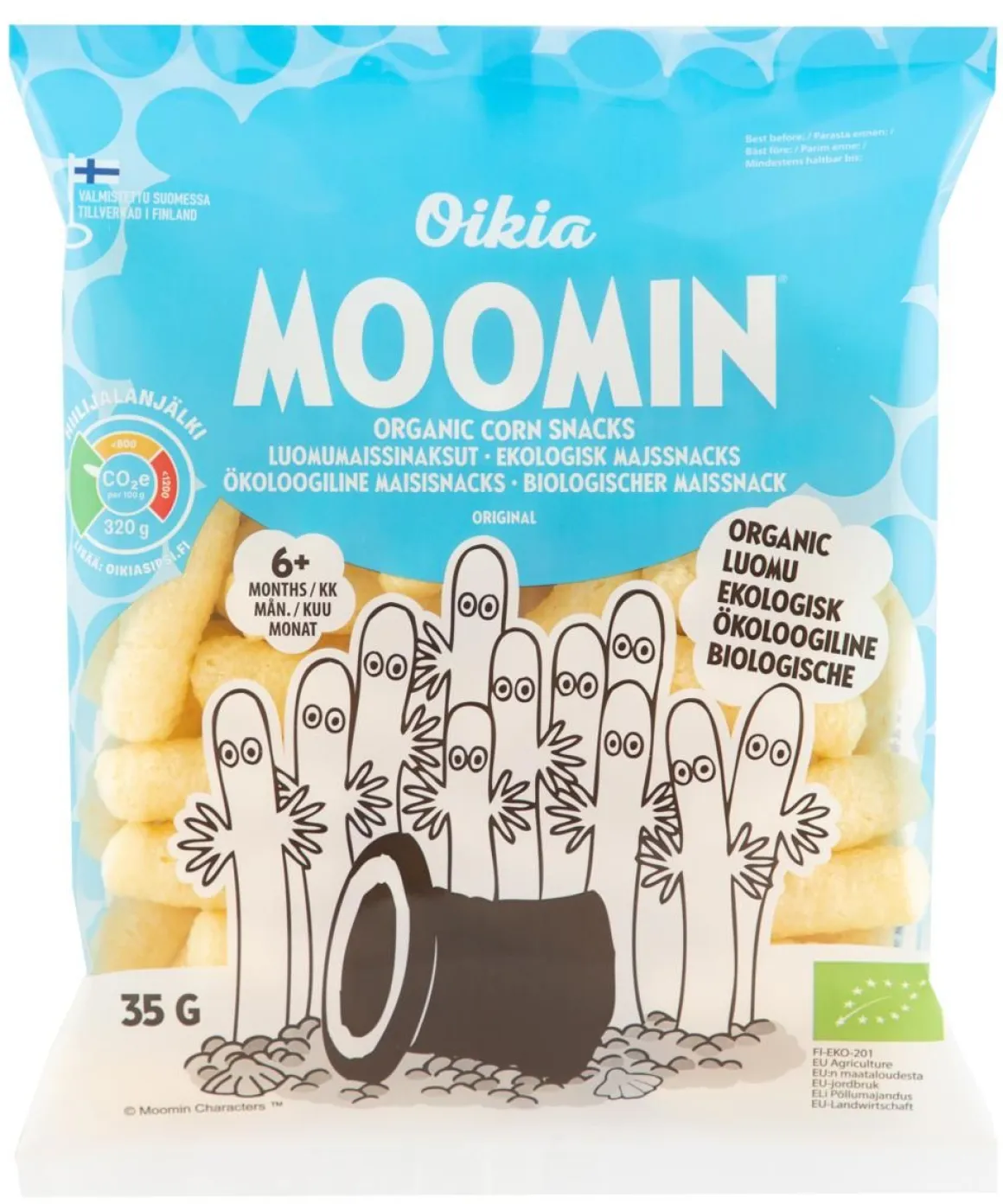 REAL SNACKS MOOMIN ORIGINAL MAISSINAKSU 35 G