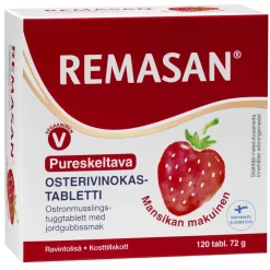 REMASAN PURUTABLETTI MANSIKANMAKUINEN 120 KPL