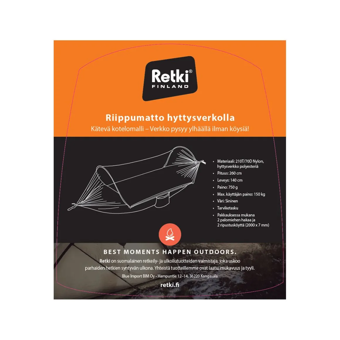RETKI RIIPPUMATTO HYTTYSVERKOLLA KOTELOMALLI