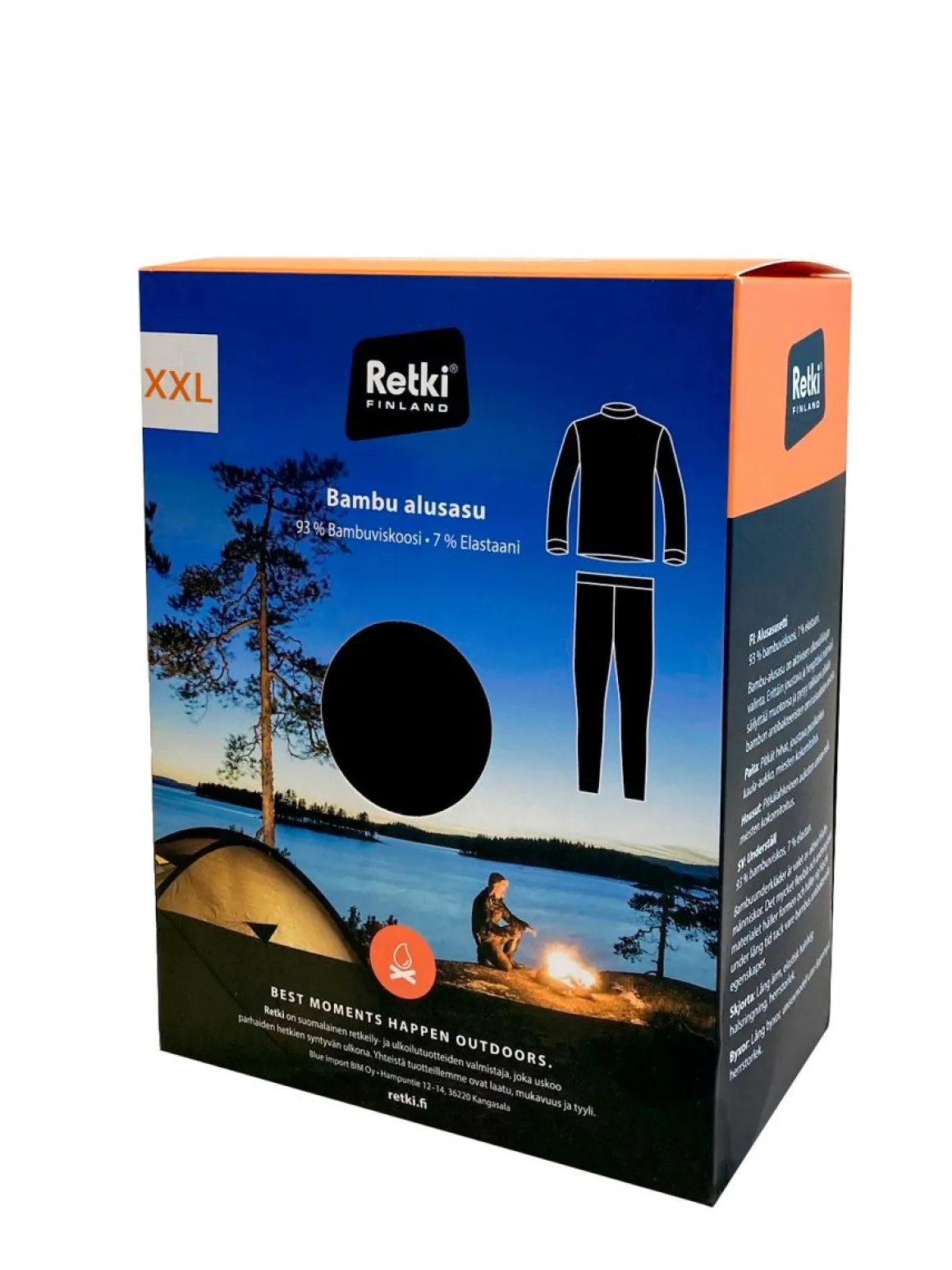 RETKI ALUSASU BAMBU XXL MUSTA