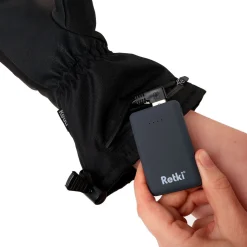 RETKI RUKKASET LÄMMITETTÄVÄT 2*5V 3000MAH L/XL, MUSTA