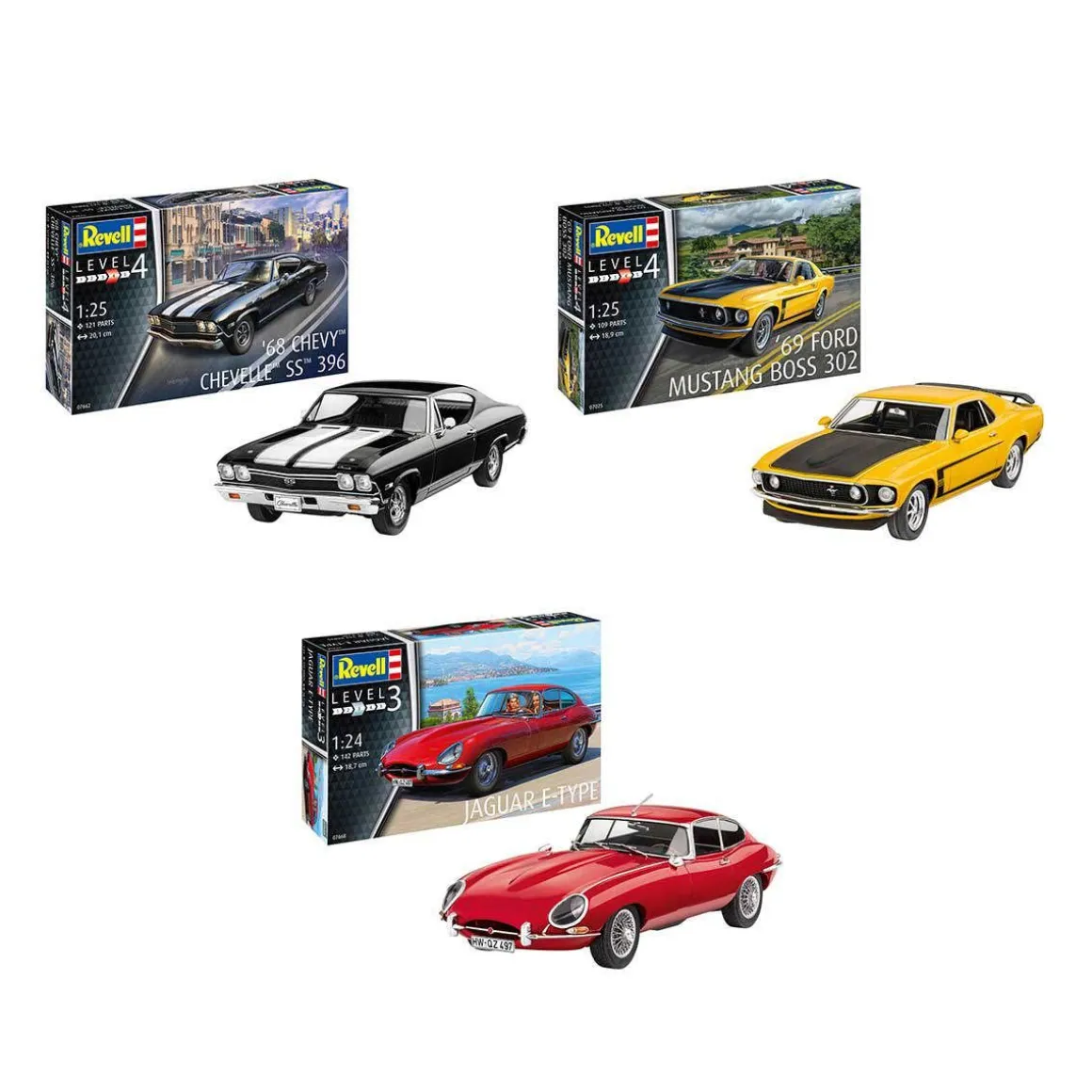 REVELL KLASSIKKOAUTOT PIENOISMALLI 1:24