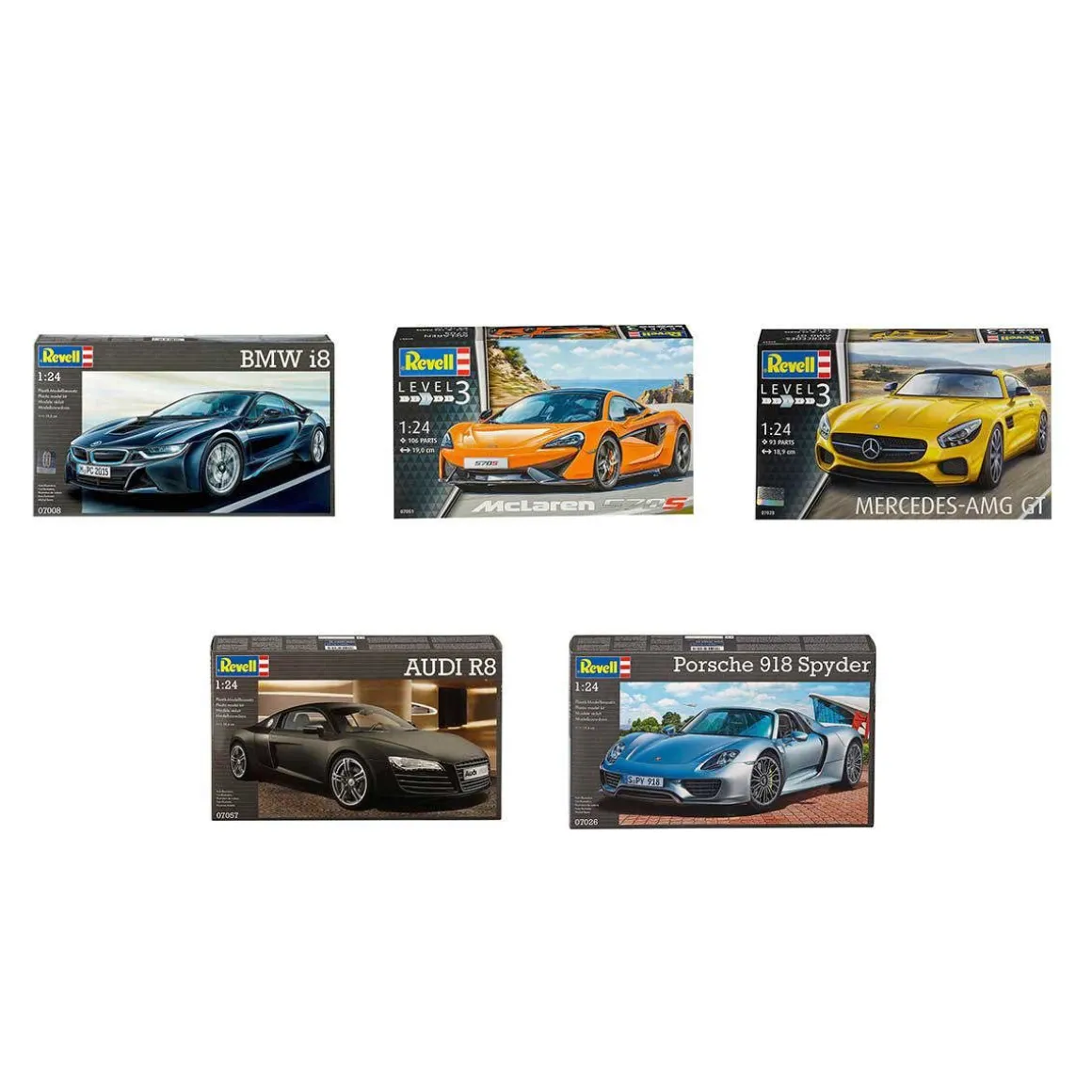 REVELL MODERNIT AUTOT PIENOISMALLI 1:24