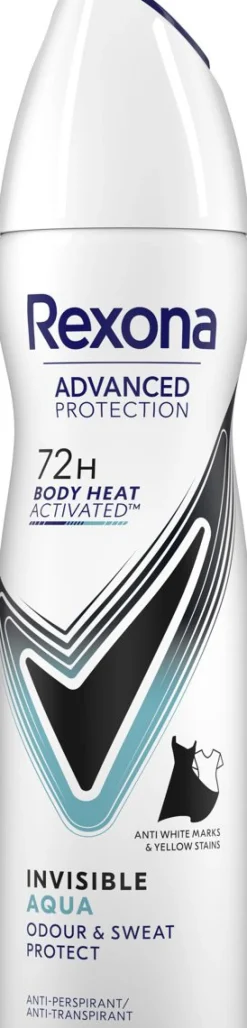 REXONA ADVANCED PROTECTION INVISIBLE AQUA SPRAY 150 ML
