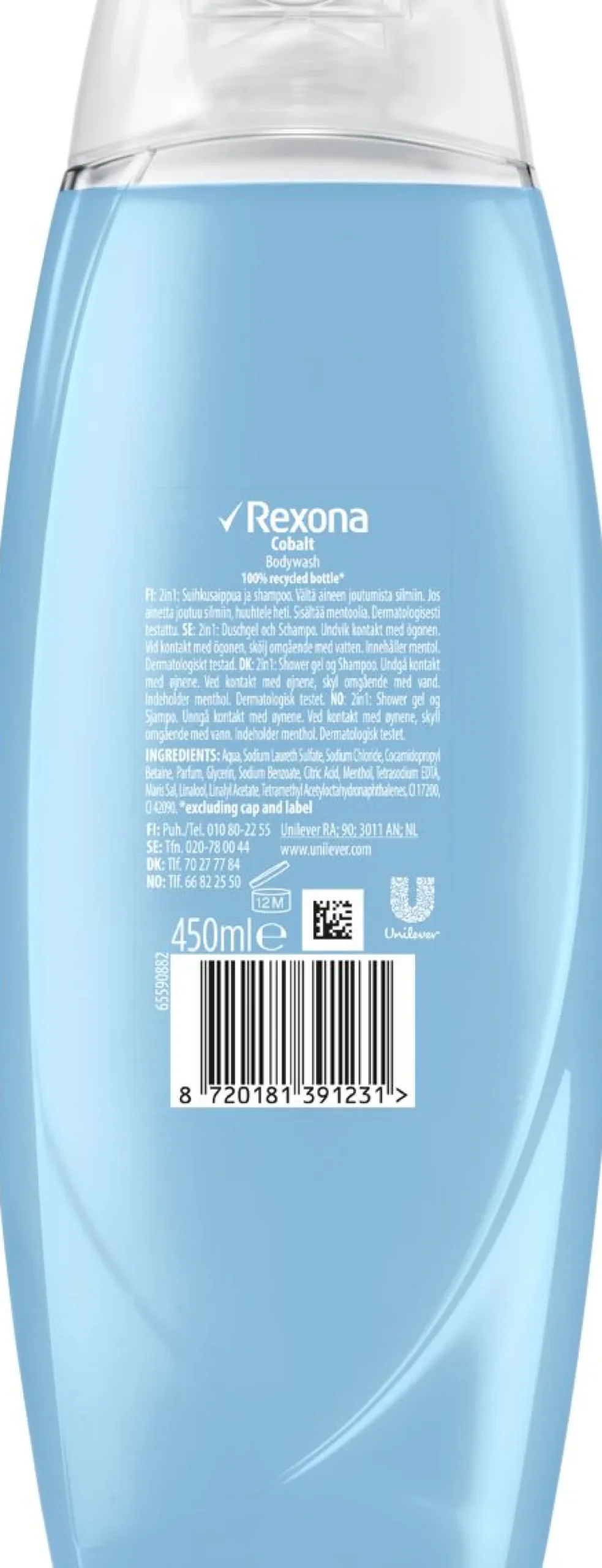 REXONA MEN SUIHKUSAIPPUA COBALT 450 ML