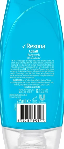 REXONA MEN SUIHKUSAIPPUA COBALT 2-IN-1 225 ML