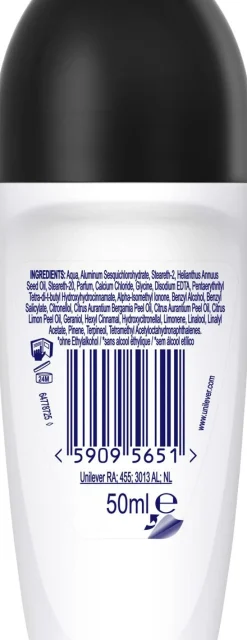 REXONA ROLL-ON WOMAN INVISIBLE ON BLACK AND WHITE CLOTHES 50 ML
