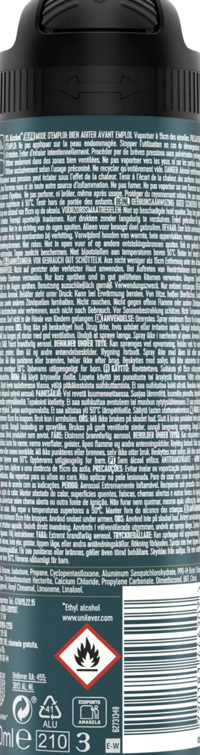REXONA SPRAY MEN ADVANCED PROTECTION SPORT COOL 150 ML