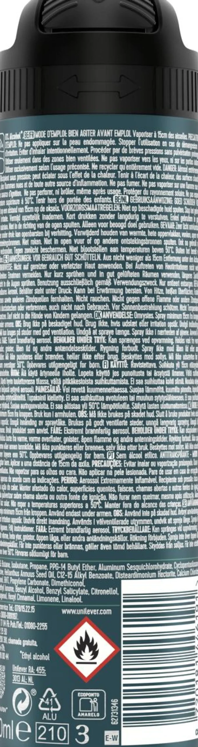 REXONA SPRAY MEN ADVANCED PROTECTION SENSITIVE SPRAY 150 ML