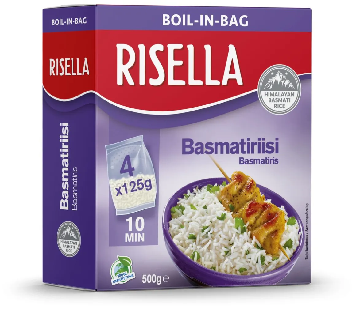 RISELLA BASMATIRIISI 4X125G KEITINPUSSI 500 G