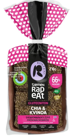 ROSTEN SIEMENNÄKKILEIPÄ CHIA-KVINOA GTON 210 G