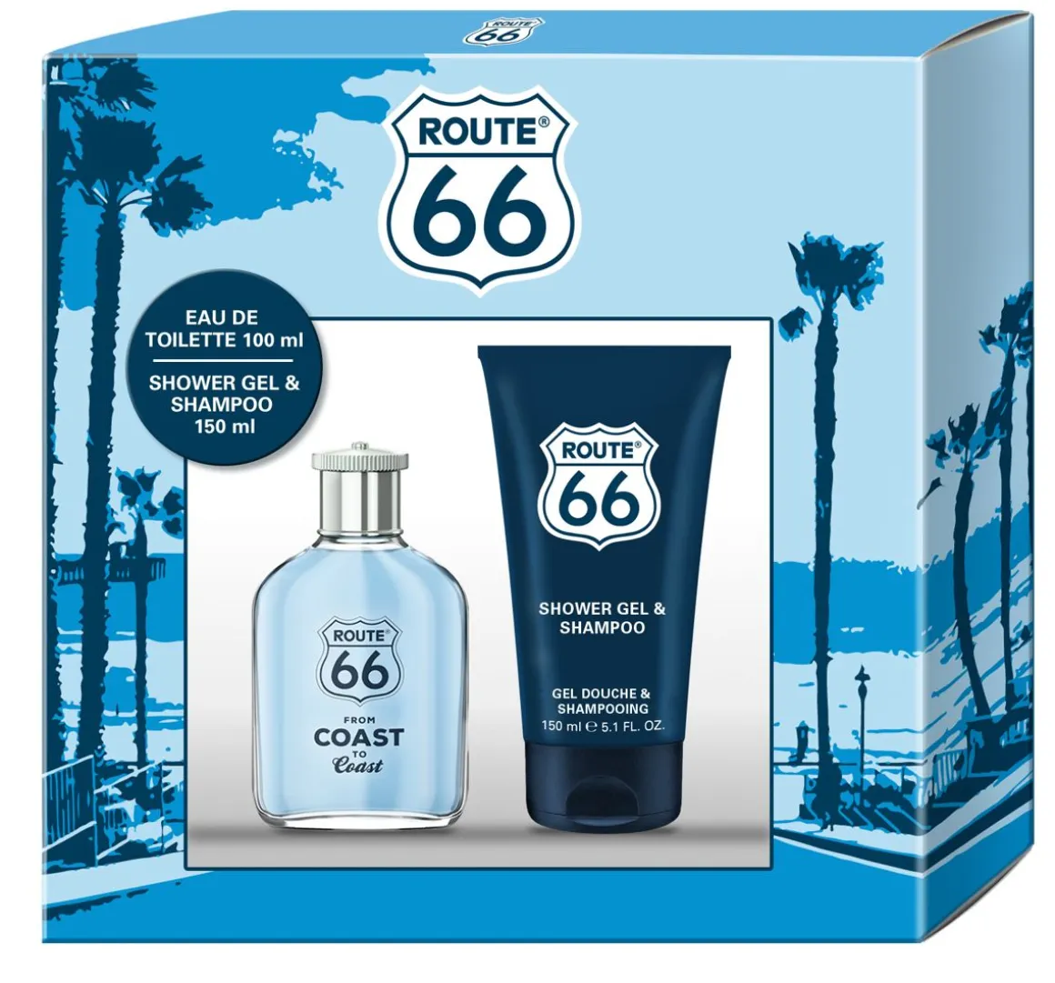 ROUTE 66 LAHJAPAKKAUS FROM COAST TO COAST EDT+SUIHKUGEELI 250 ML