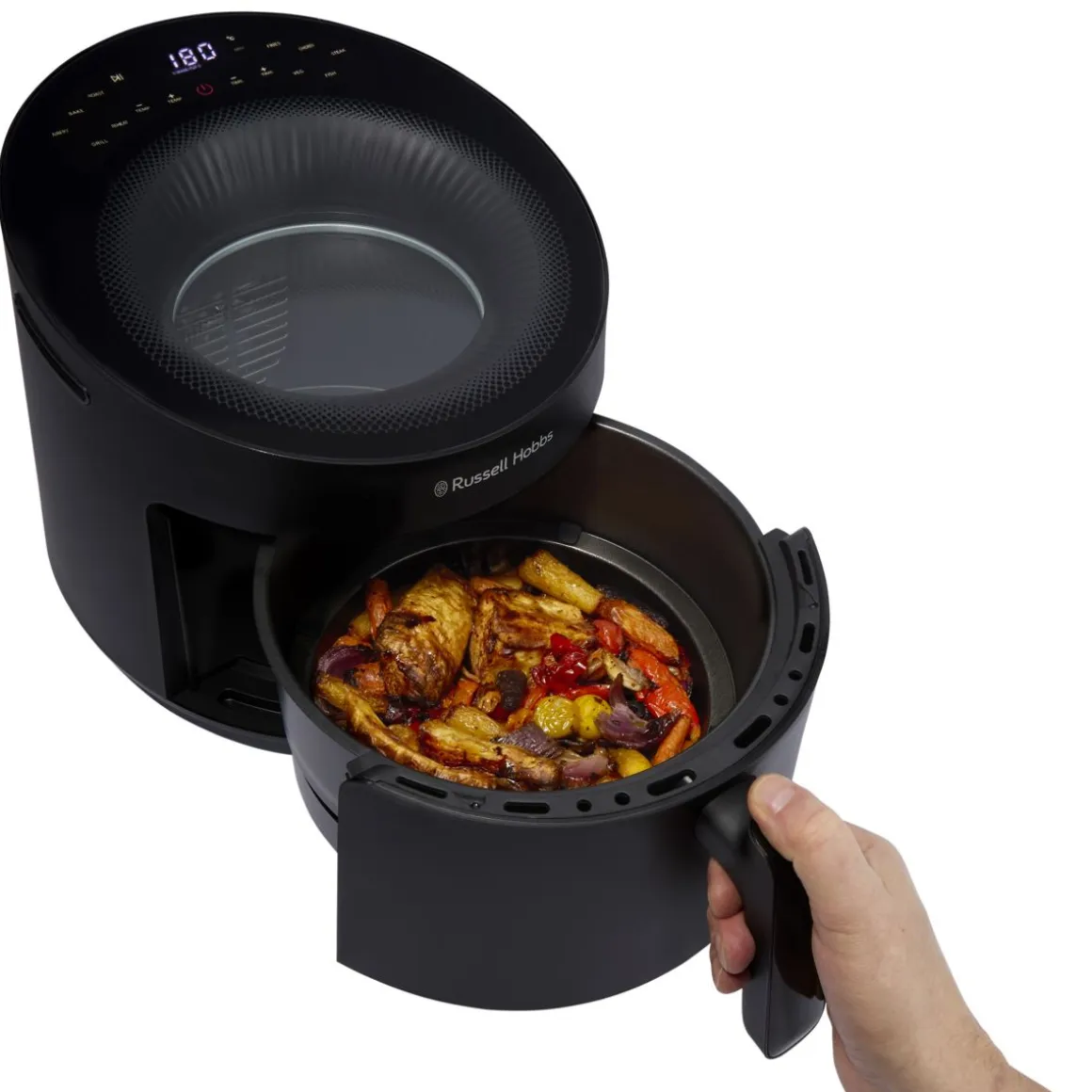 RUSSELL HOBBS SATISFRY PANORAMIC AIRFRYER MUSTA