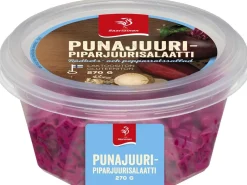 SAARIOINEN PUNAJUURI-PIPARJUURISALAATTI 270 G