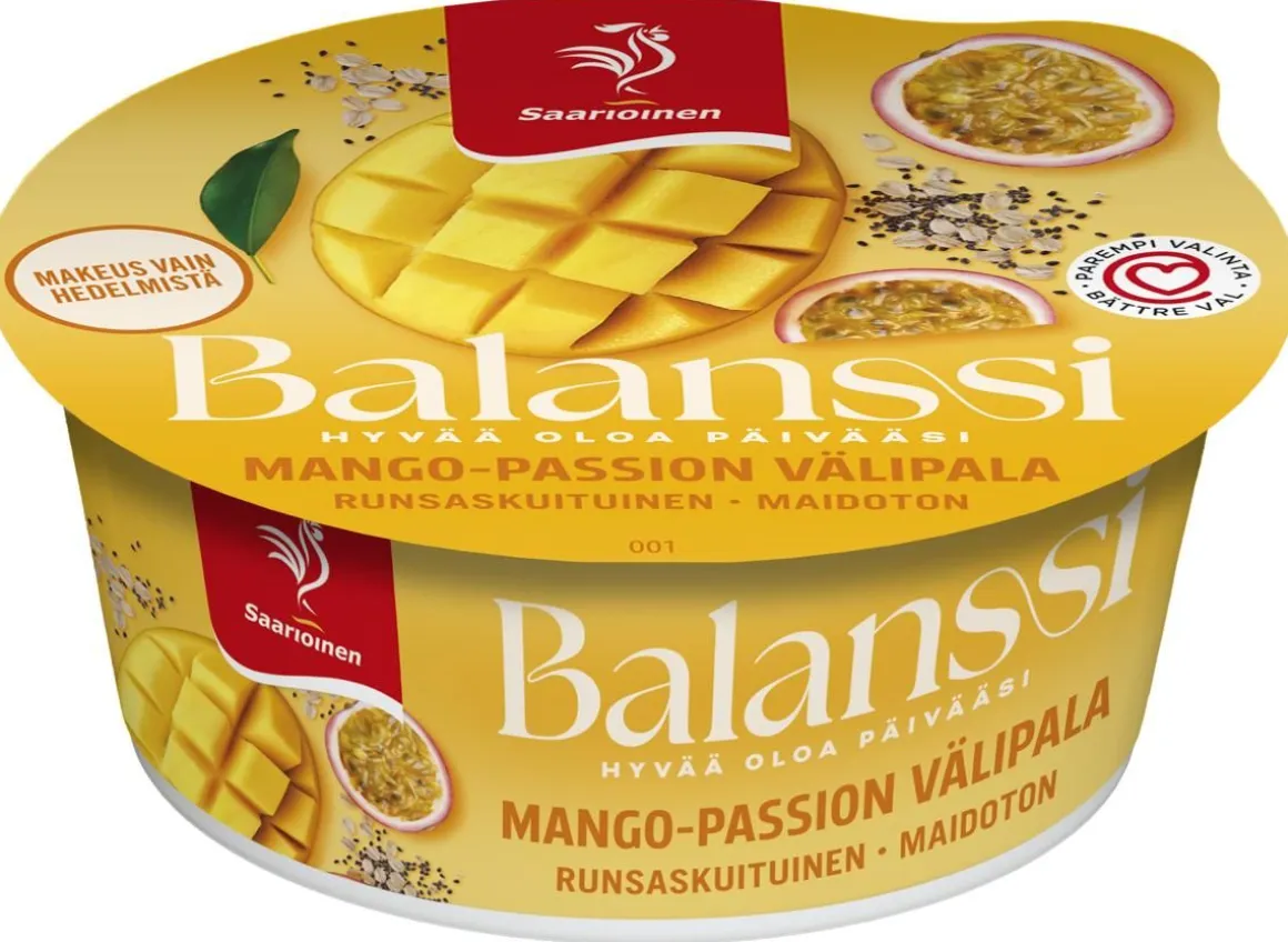 SAARIOINEN BALANSSI MANGO-PASSION VÄLIPALA 130 G