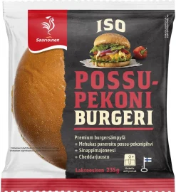 SAARIOINEN ISO POSSU-PEKONI BURGERI 235 G