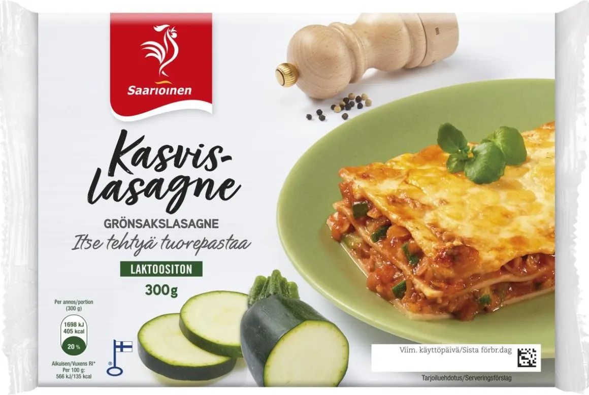 SAARIOINEN KASVISLASAGNE 300 G