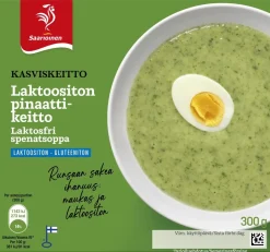 SAARIOINEN LAKTOOSITON PINAATTIKEITTO 300 G