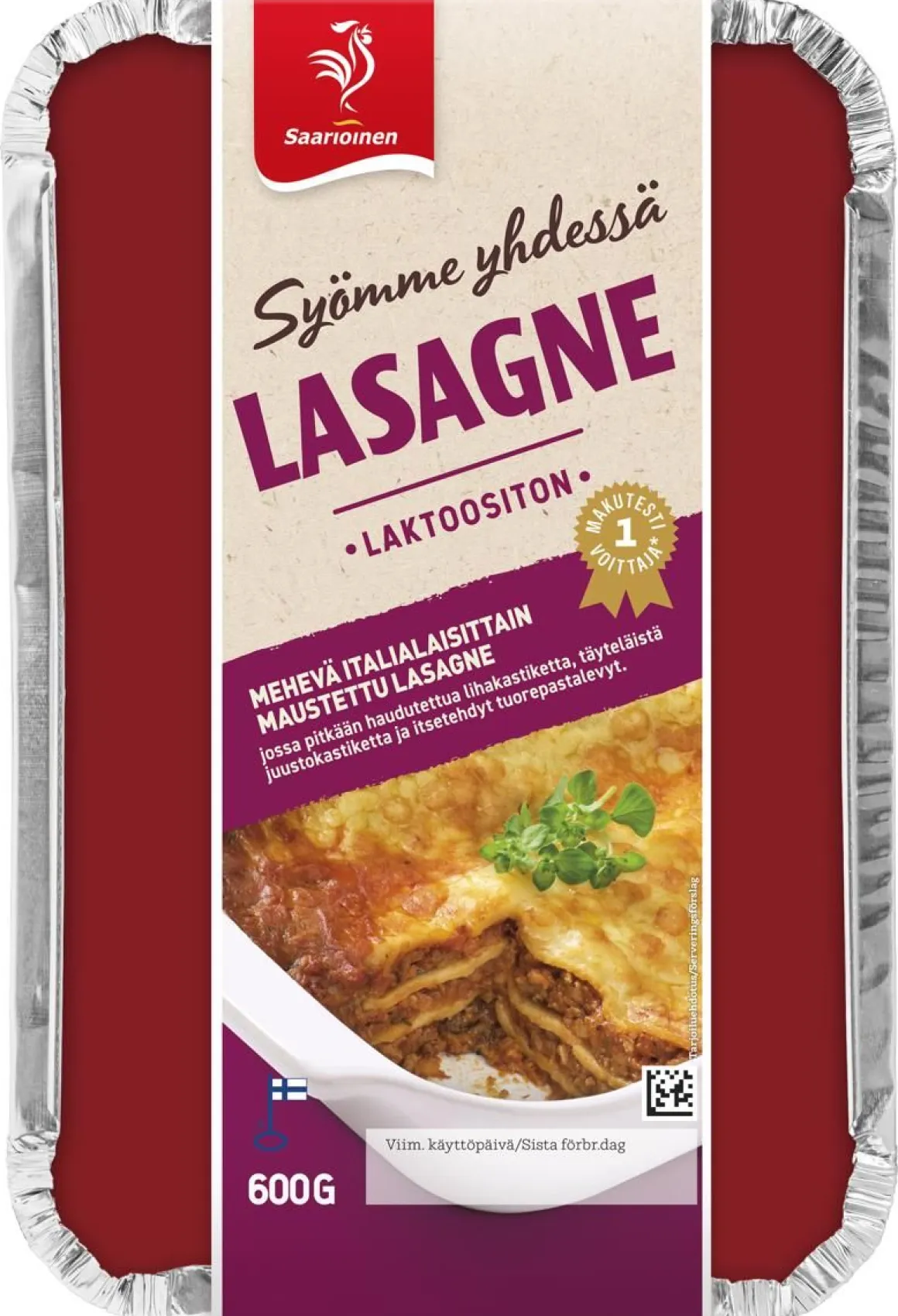 SAARIOINEN LASAGNE 600 G