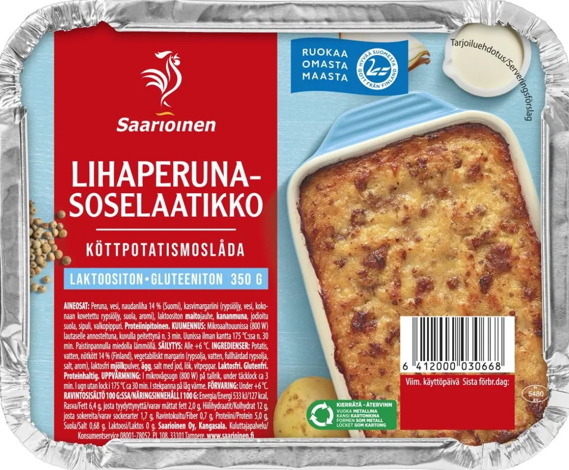 SAARIOINEN LIHAPERUNASOSELAATIKKO LAKTON 350 G