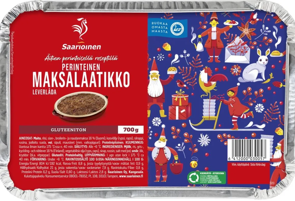 SAARIOINEN MAKSALAATIKKO 700 G