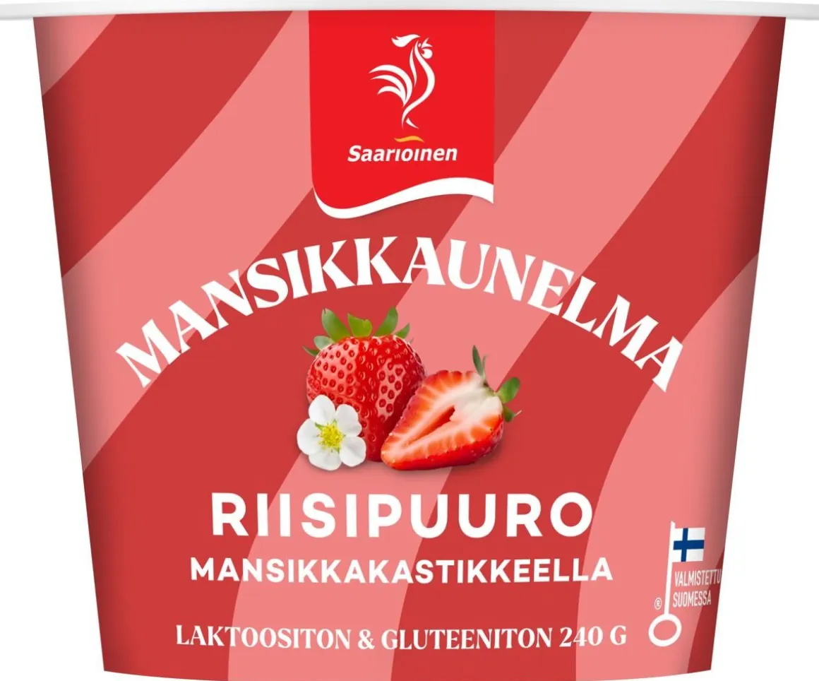 SAARIOINEN MANSIKKAUNELMA RIISIPUURO 240 G