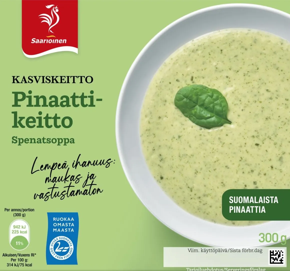 SAARIOINEN PINAATTIKEITTO 300 G