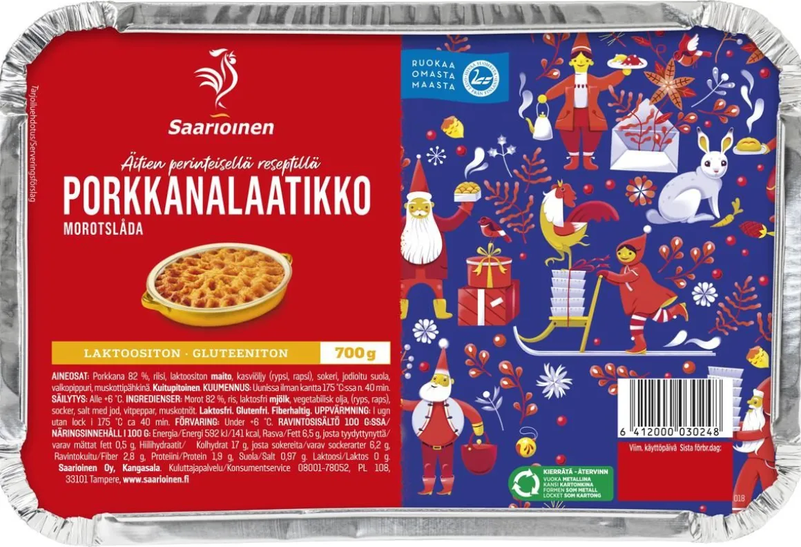 SAARIOINEN PORKKANALAATIKKO LAKTON GTON 700 G