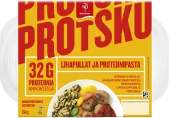 SAARIOINEN PROTSKU LIHAPULLAT & PROTEIINIPASTA 350 G