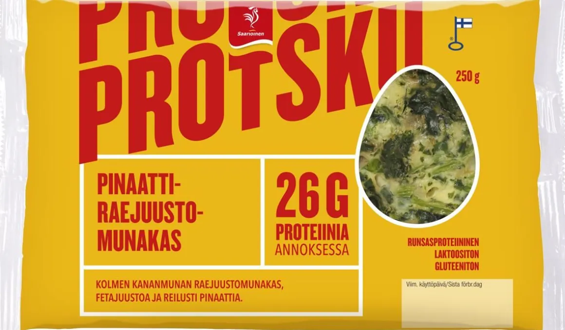 SAARIOINEN PROTSKU PINAATTI-RAEJUUSTOMUNAKAS 250 G
