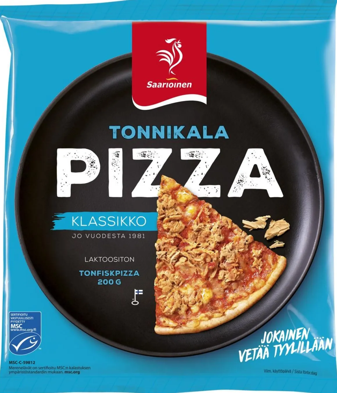 SAARIOINEN TONNIKALAPIZZA 200 G