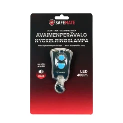 SAFEMATE AVAIMENPERÄVALO LADATTAVA 400LM +HÄLYTIN, MUSTA
