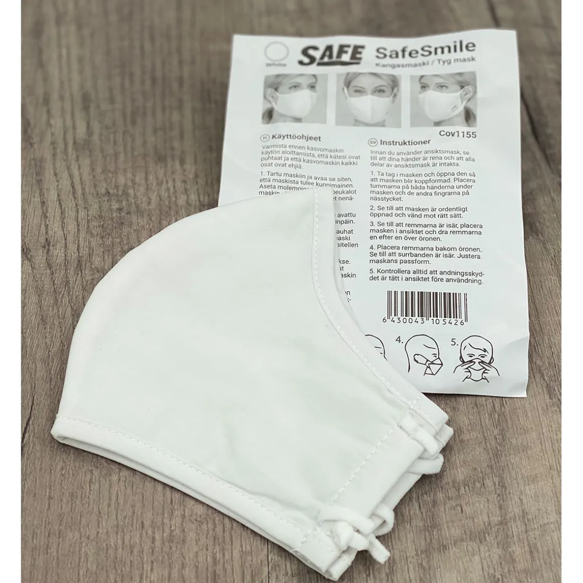 SAFESMILE KANGASMASKI VALKOINEN