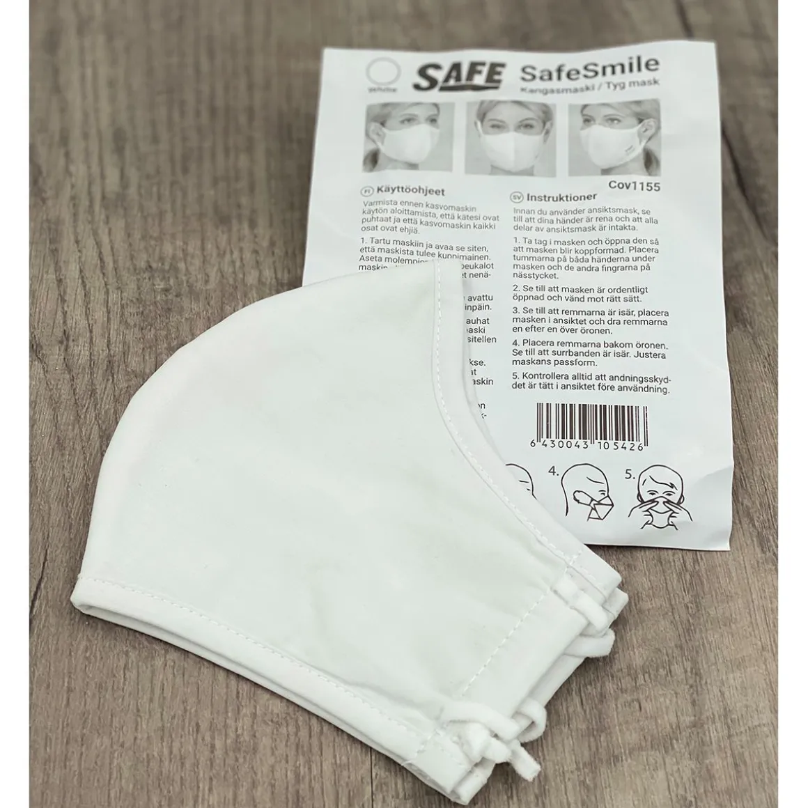 SAFESMILE KANGASMASKI VALKOINEN