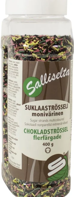 SALLINEN SUKLAASTRÖSSELI MONIVÄRI 400 G