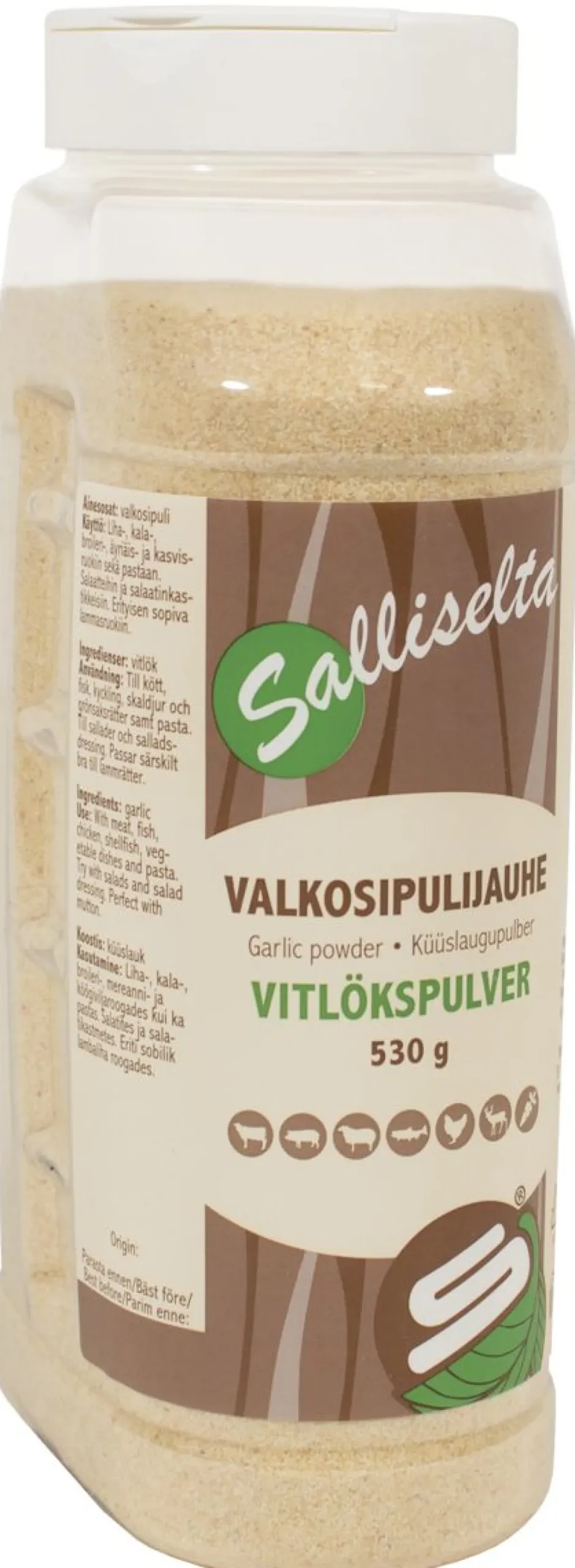 SALLINEN VALKOSIPULIJAUHE GRANULAD 530 G