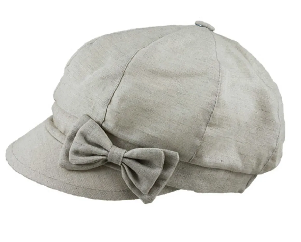 SALON PELLAVALAKKI MIA LINEN BOW, BEIGE, 57