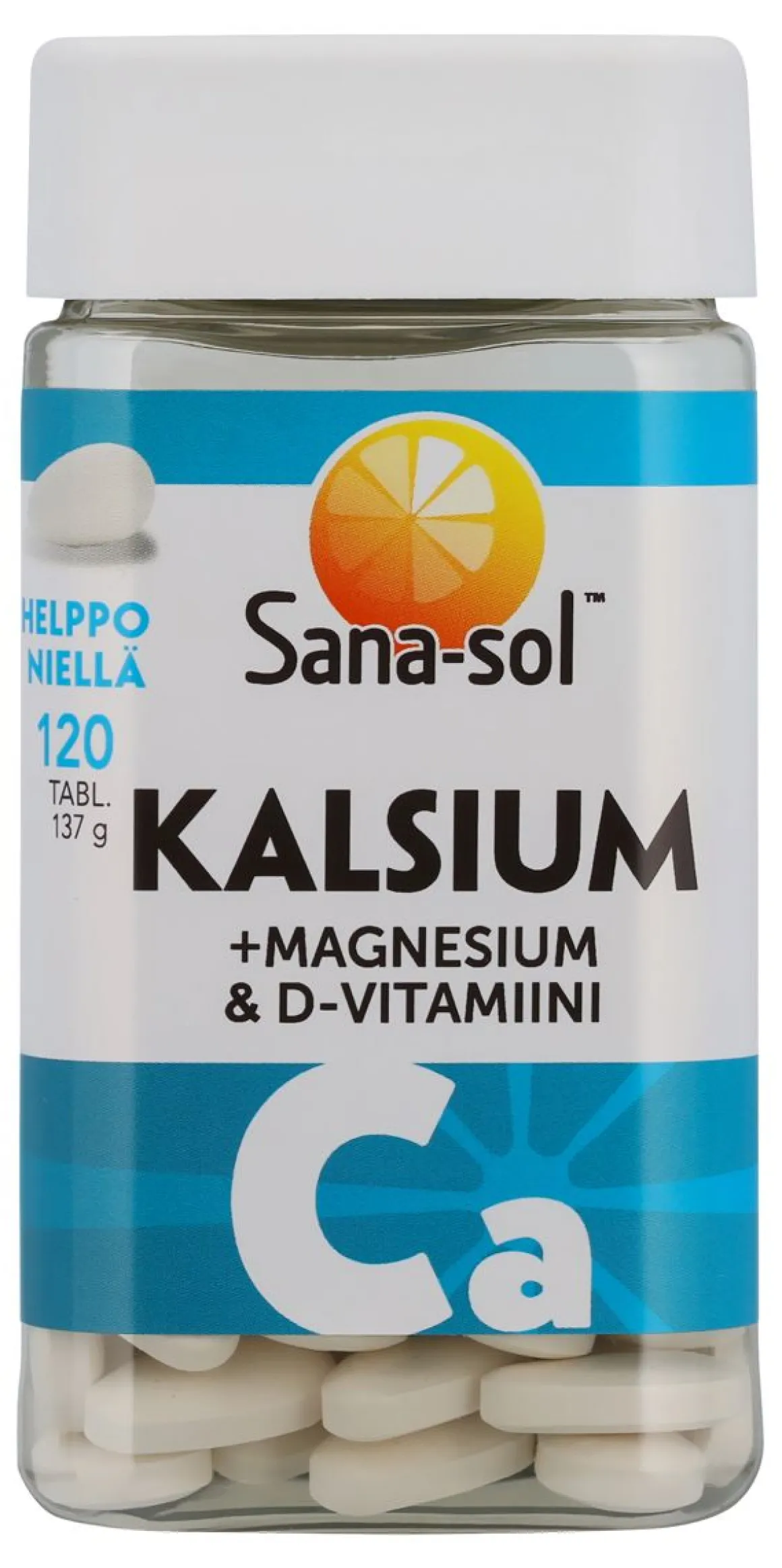 SANA-SOL KALSIUM+MAGNESIUM+D-VITAMIINI 120 K