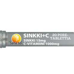 SANA-SOL PORETABL SINKKI+ C-VITAMIINI APPELSIININMAKU