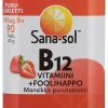 SANA-SOL B12-VITAMIINI 1000 G +FOOLIHAPPO MANSIKKA PURUTABLETTI 9