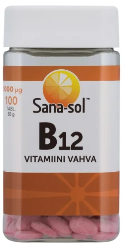 SANA-SOL B12-VITAMIINI VAHVA 1000MIKROGR. 100 KPL