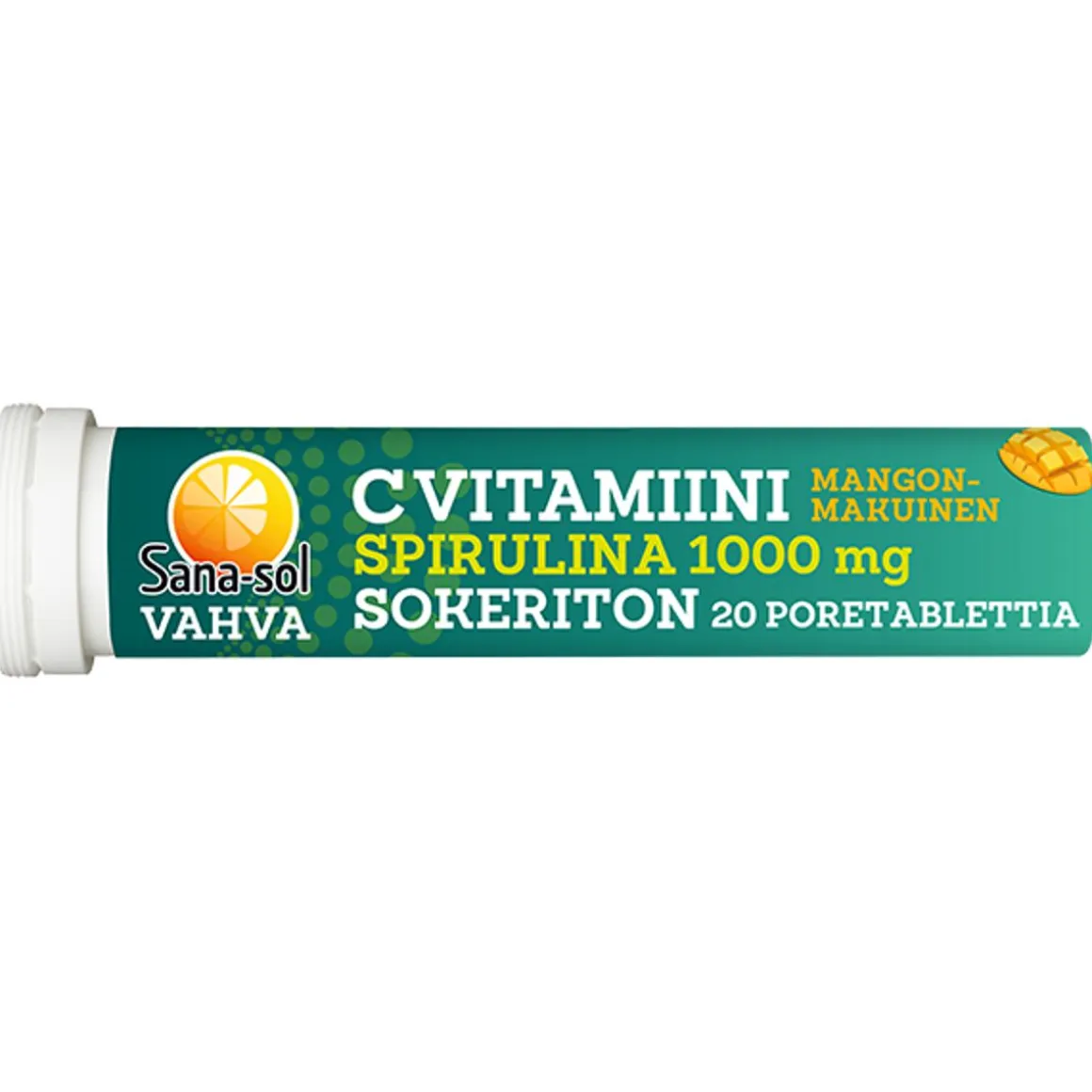 SANA-SOL C-VITAMIINI 100MG PORE SPIRULINA MANGO 20 KPL