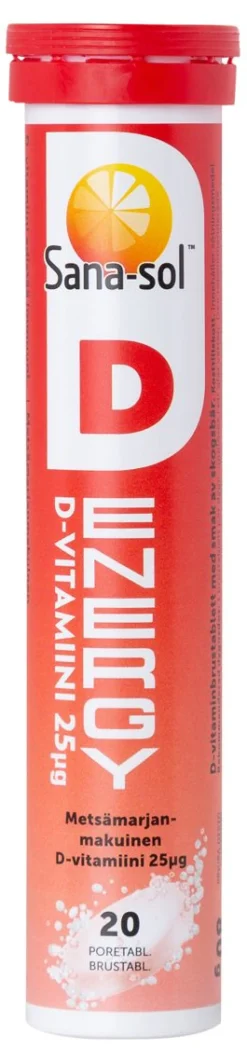 SANA-SOL D-ENERGY PORE METSÄMARJANMAKU 20 KPL